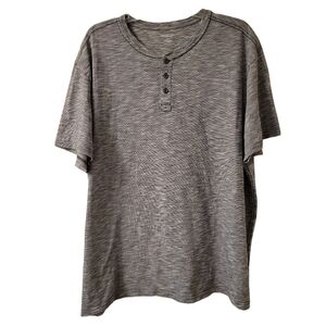 Roundtree and Yorke Blue Three Button Short Sleeve T-Shirt